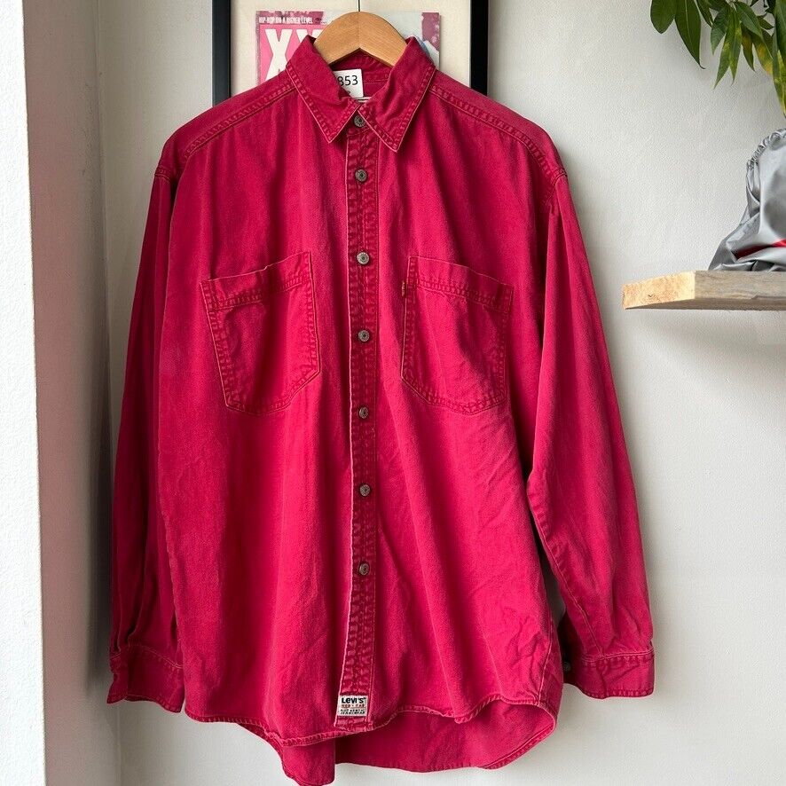 Levi's red denim shirt online