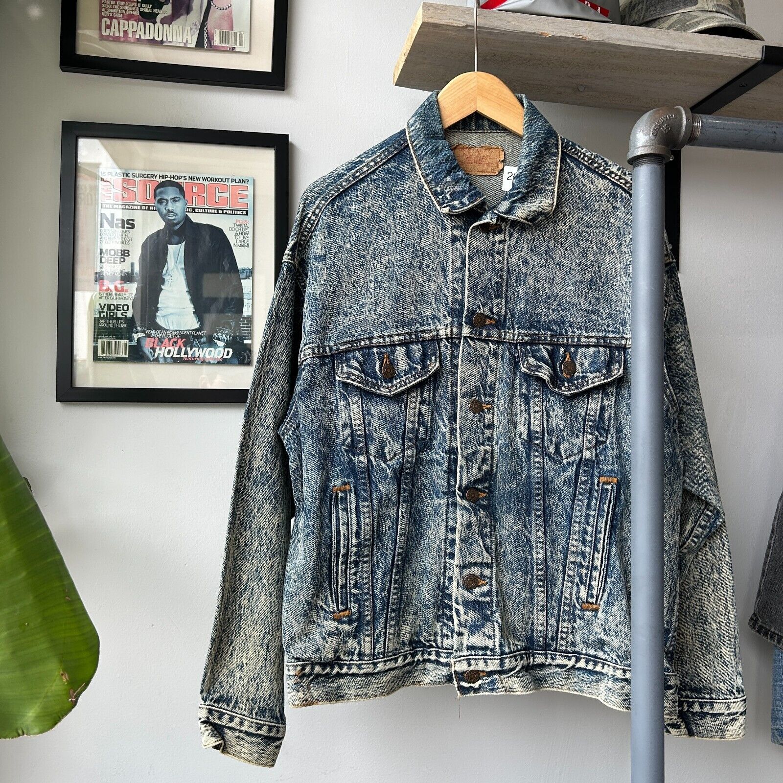 Levi's acid wash denim trucker jacket best sale