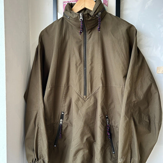 VINTAGE | EMS 1/2 Zip Olive Anorak Windbreaker Jacket sz S