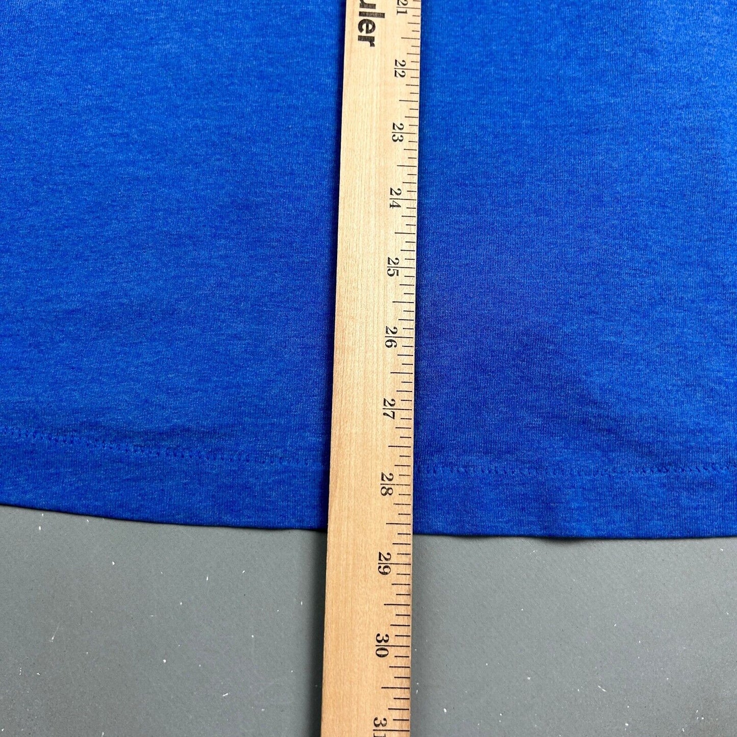 VINTAGE 90s Blank Blue Single Stitch T-Shirt sz Large Adult
