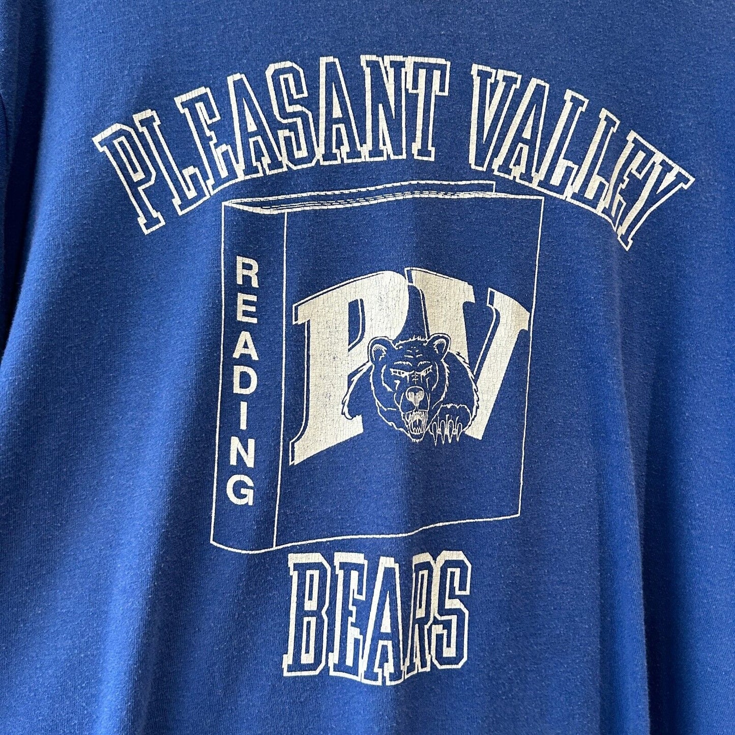 VINTAGE 90s | Pleasant Valley Reading Bears Illustration Art T-Shirt sz L Adult