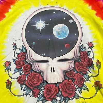 VINTAGE 1992 The Grateful Dead Space Your Face Tye Dye Crop T-Shirt sz XL Adult