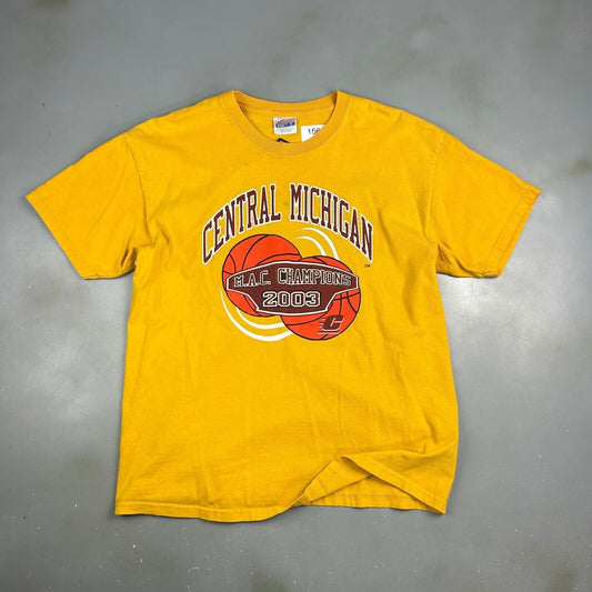 VINTAGE 03' | Central Michigan Champions Basketball T-Shirt sz L Men Adult