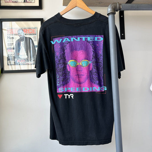 VINTAGE 90s | Wanted For Speeding TYR T-Shirt sz M