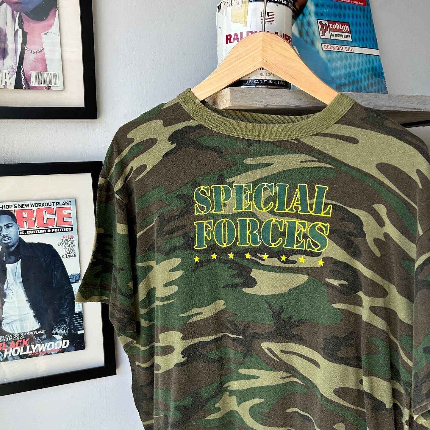 VINTAGE 90s | Special Forces Camouflage T-Shirt sz XL Adult