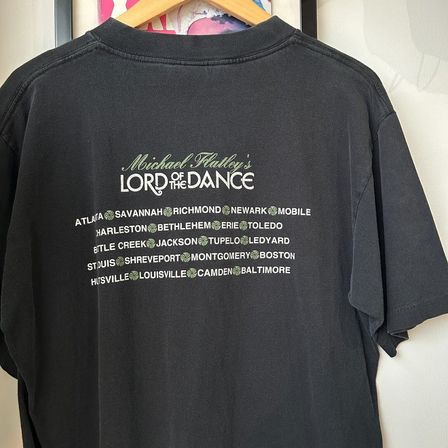 VINTAGE 90s | Michael Flatley's Lord Of The Dance Black T-Shirt sz L Adult