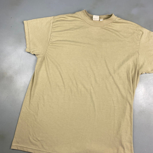 VINTAGE 90s Troop Support Blank Tan T-Shirt sz Medium Adult MadeinUSA