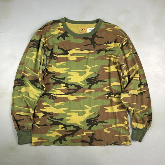 VINTAGE | Military Army Camo Long Sleeve T-Shirt sz M Adult