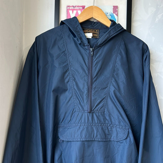 VINTAGE | Eddie Bauer 1/2 Zip Navy Anorak Windbreaker Jacket sz L