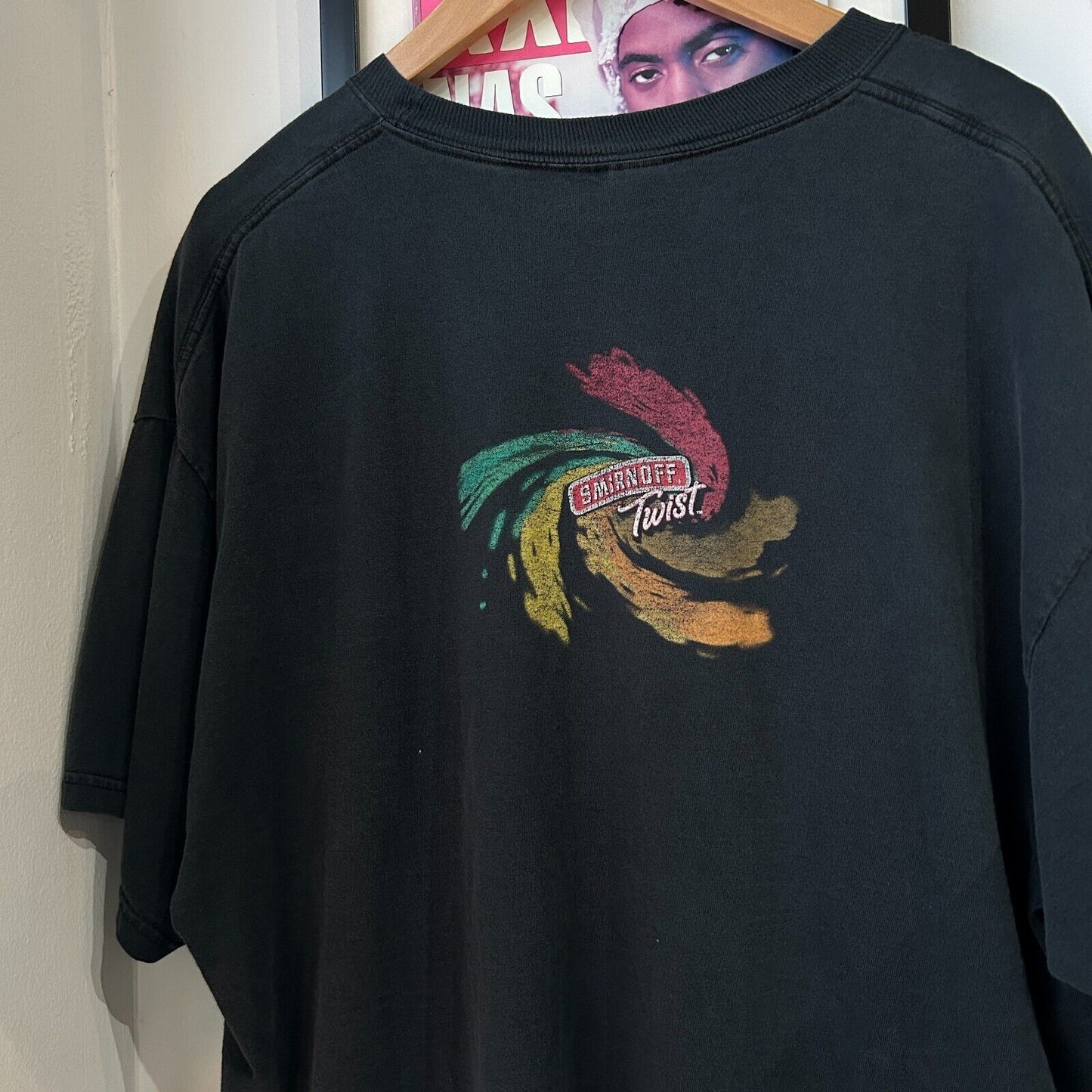 VINTAGE 90s | Smirnoff Twist Tongue Twister Faded Alcohol T-Shirt sz XL Adult