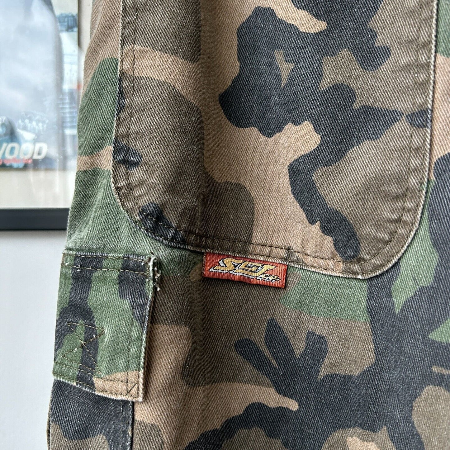 VINTAGE | Big X Fit Camo Baggy Cargo Shorts sz W36