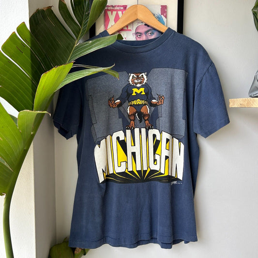 VINTAGE 90s | Michigan Wolverines T-Shirt sz L