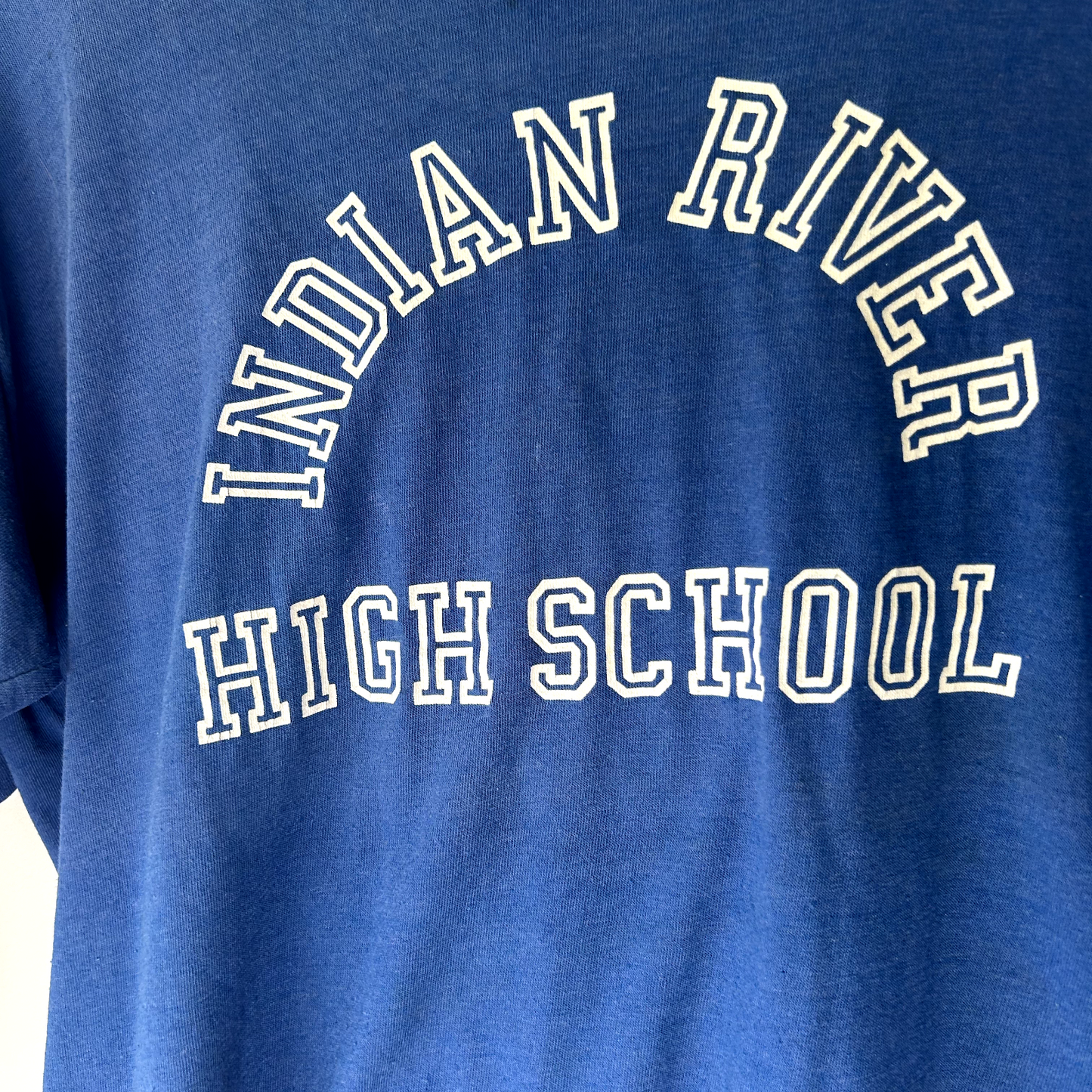 VINTAGE 1970s Indian River High School Collegiate T-Shirt sz M Made In USA