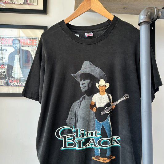 VINTAGE 90s | Clint Black The Hard Way Tour Band T-Shirt sz L