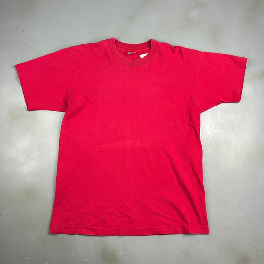 VINTAGE 90s | FOTL Blank Faded Red T-Shirt sz L Men Adult