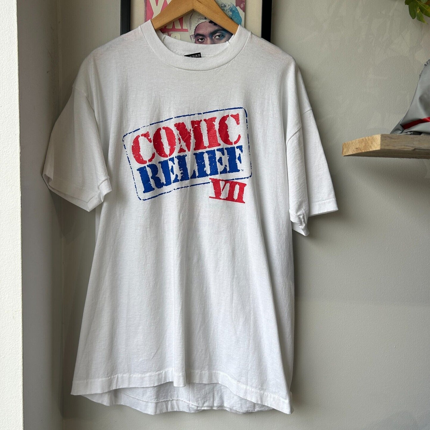 VINTAGE 90s | Comic Relief VII Stand Up Comedians T-Shirt sz L