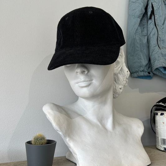 VINTAGE | Carhartt WIP Black Corduroy Strap Back Cap HAT One Size