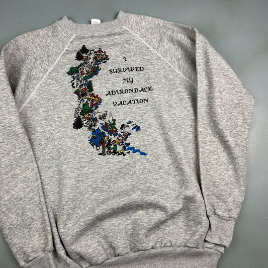 VINTAGE 80s | I Survived My Adirondack Vacation Crewneck Sweater sz M Adult