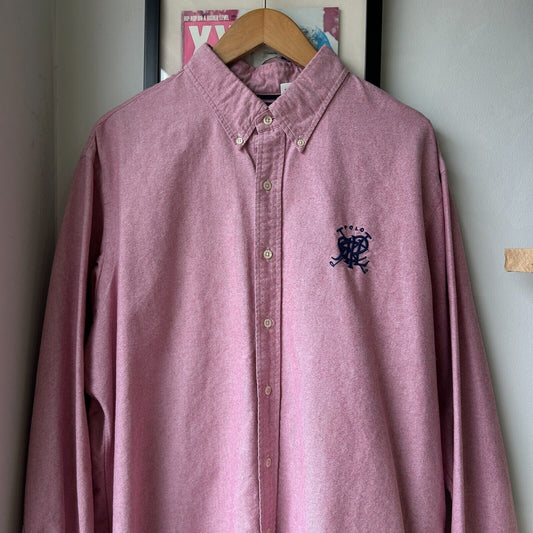 VINTAGE | Ralph Lauren RLPC Scribble Crest Button Down Shirt sz XXL