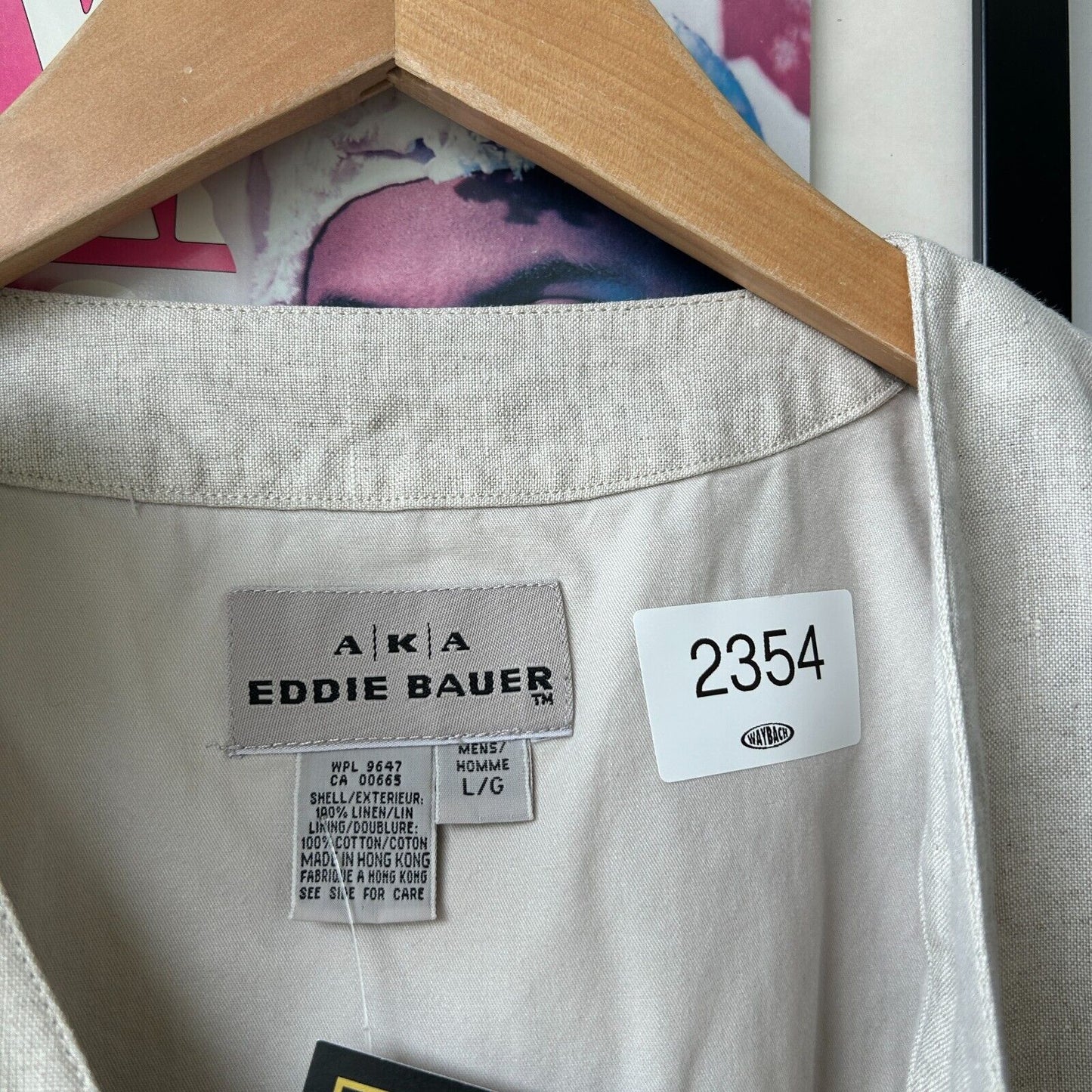 VINTAGE | AKA Eddie Bauer Linen Vest Jacket sz L Adult