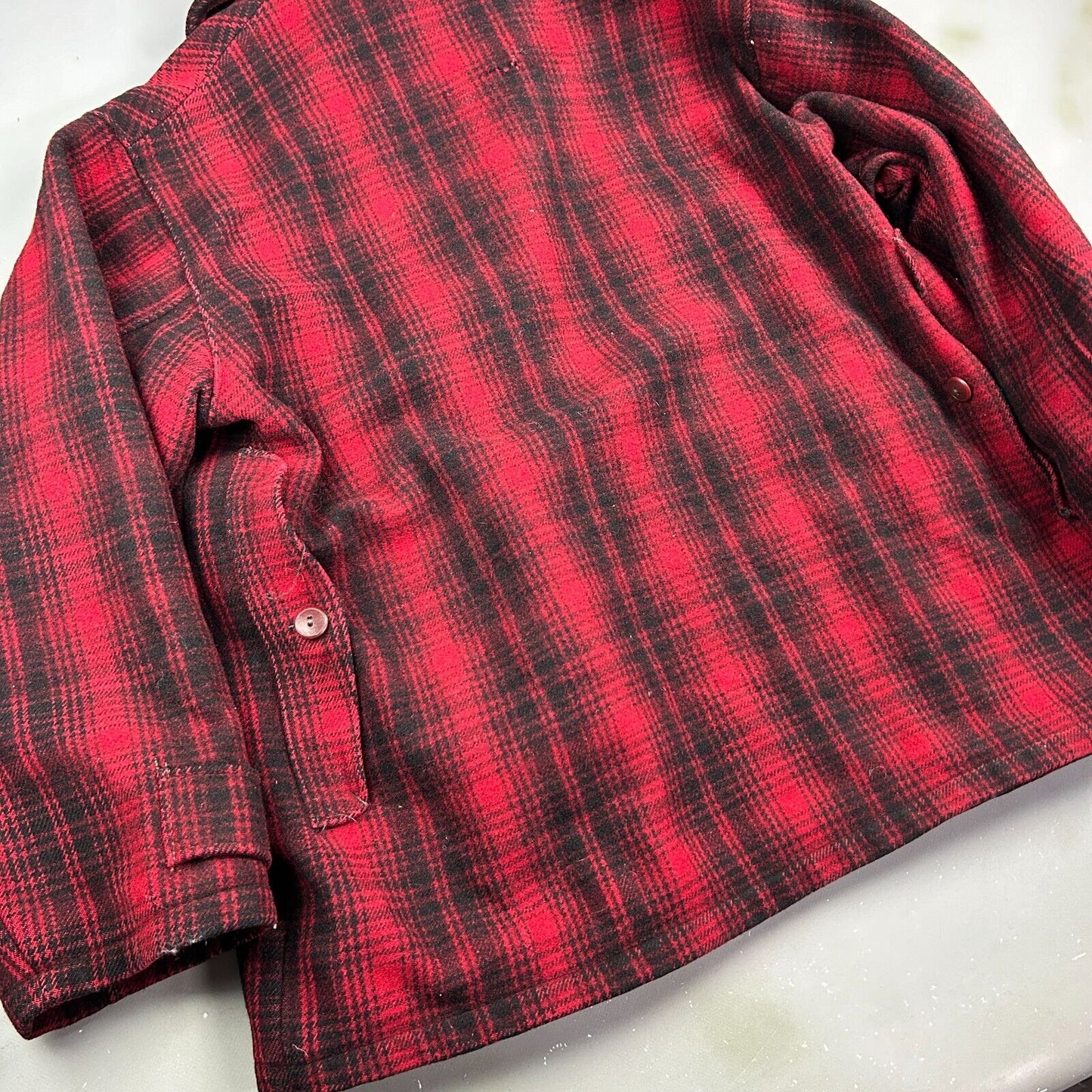 VINTAGE 70s | Woolrich Ontario Hunters Wool Plaid Flannel Lined Jacket sz XL