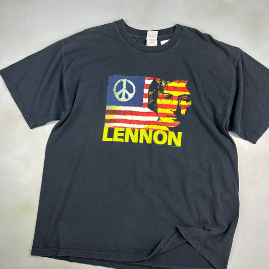 VINTAGE 2004 | JOHN LENNON Give Peace A Chance Band T-Shirt sz XL Adult