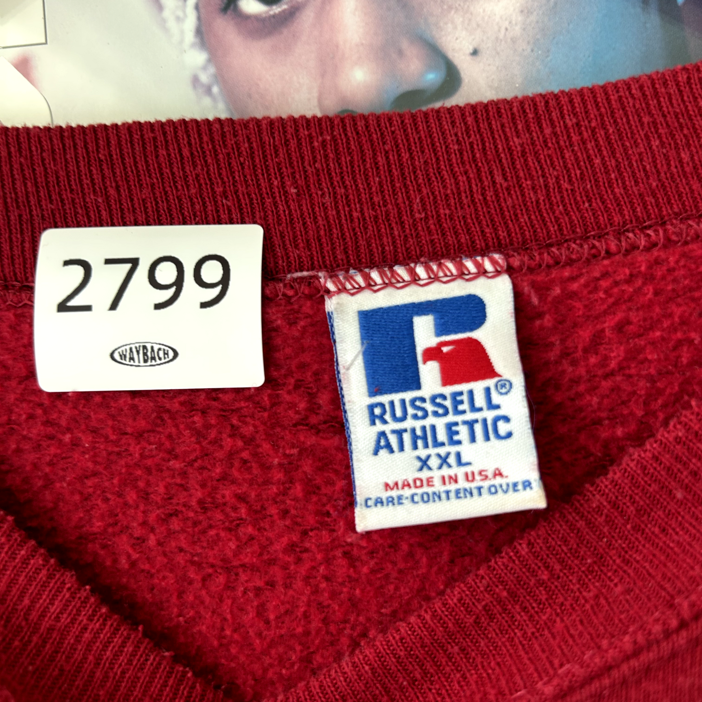 VINTAGE 1990s | Red Collegiate Russell Athletics Crewneck Sweater Sz XXL