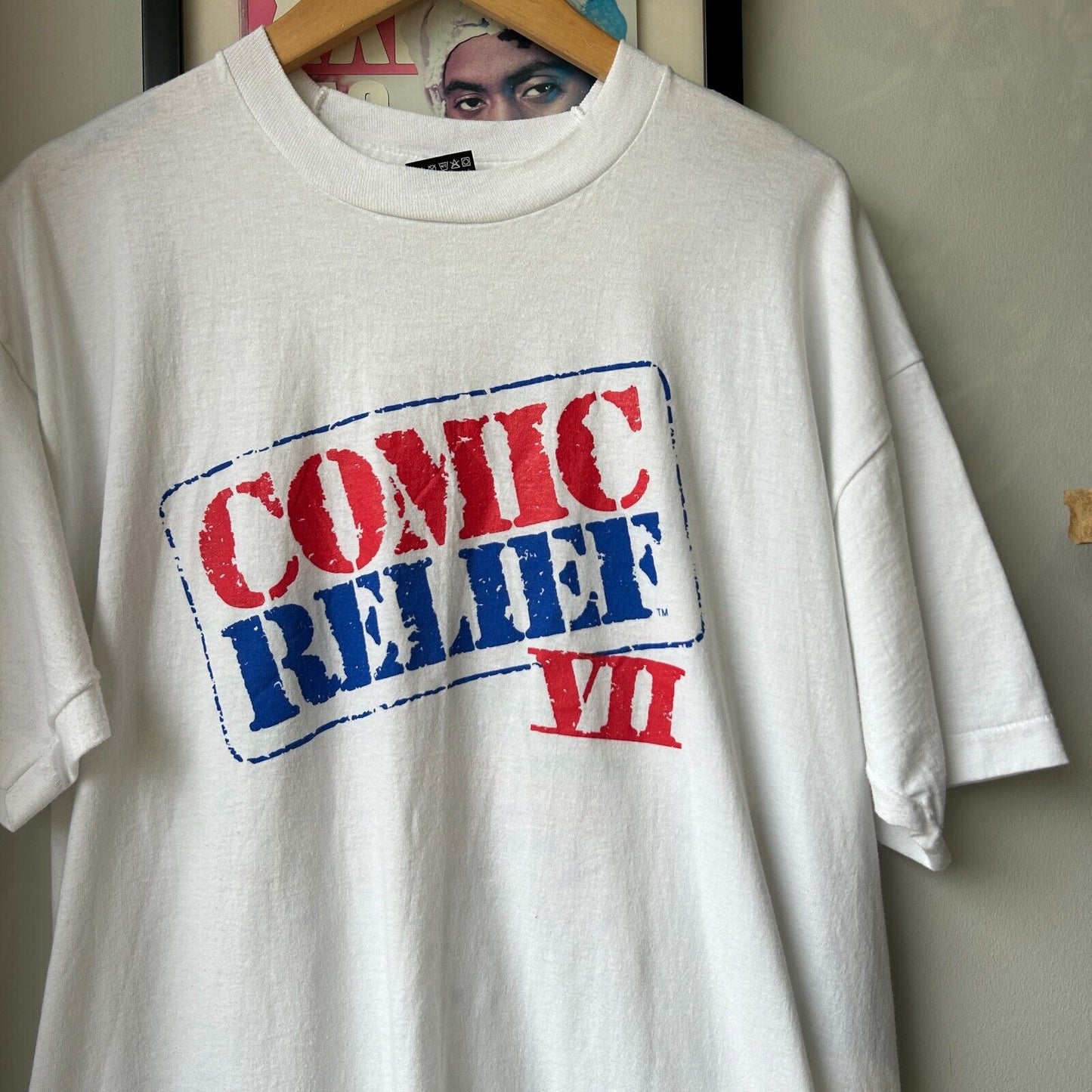 VINTAGE 90s | Comic Relief VII Stand Up Comedians T-Shirt sz L