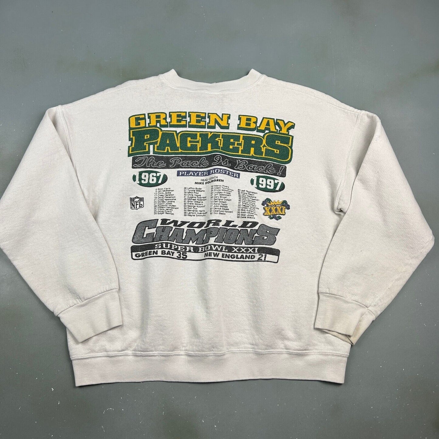 VINTAGE 1997 | NFL Green Bay Packers World Champion Sweater sz L Adult