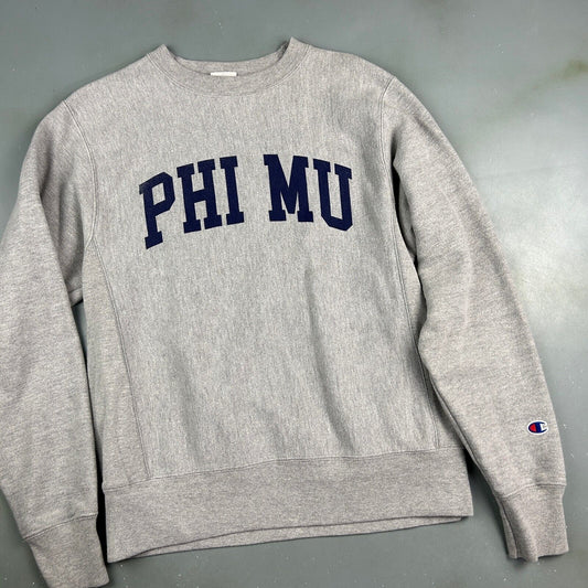 Champion Reverse Weave PHI MU Collegiate Crewneck Sweater sz Small Adult