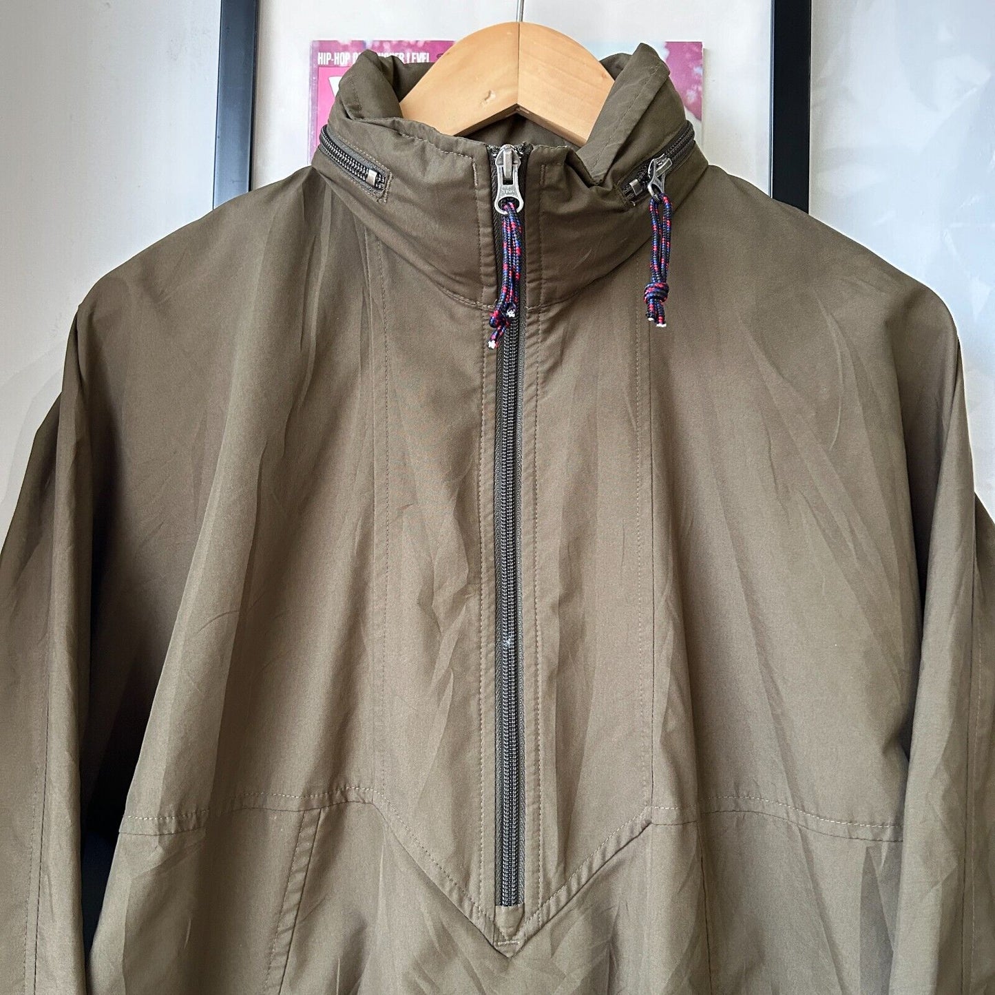 VINTAGE | EMS 1/2 Zip Olive Anorak Windbreaker Jacket sz S