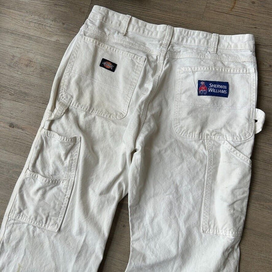 VINTAGE | Dickies White Painters Workwear Pants sz W32 L30