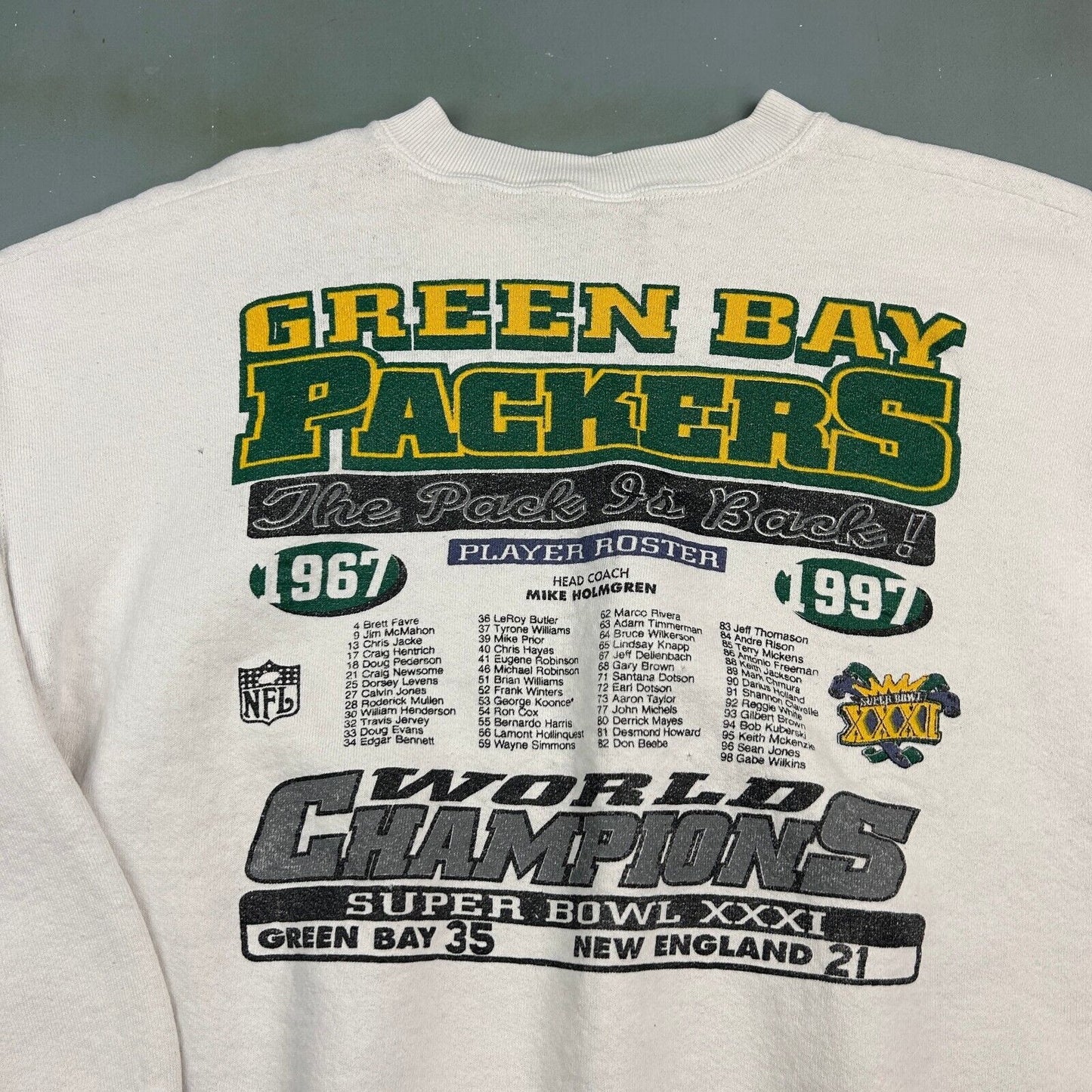 VINTAGE 1997 | NFL Green Bay Packers World Champion Sweater sz L Adult