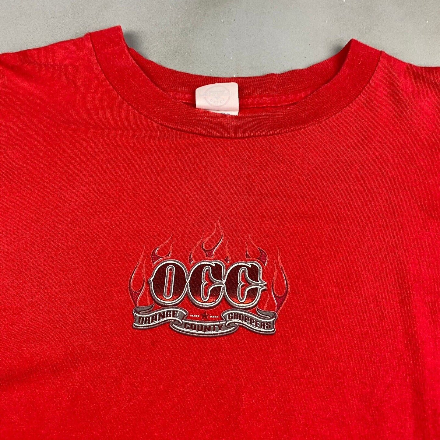 VINTAGE Orange County Choppers Flames Long Sleeve Biker T-Shirt sz XL Adult