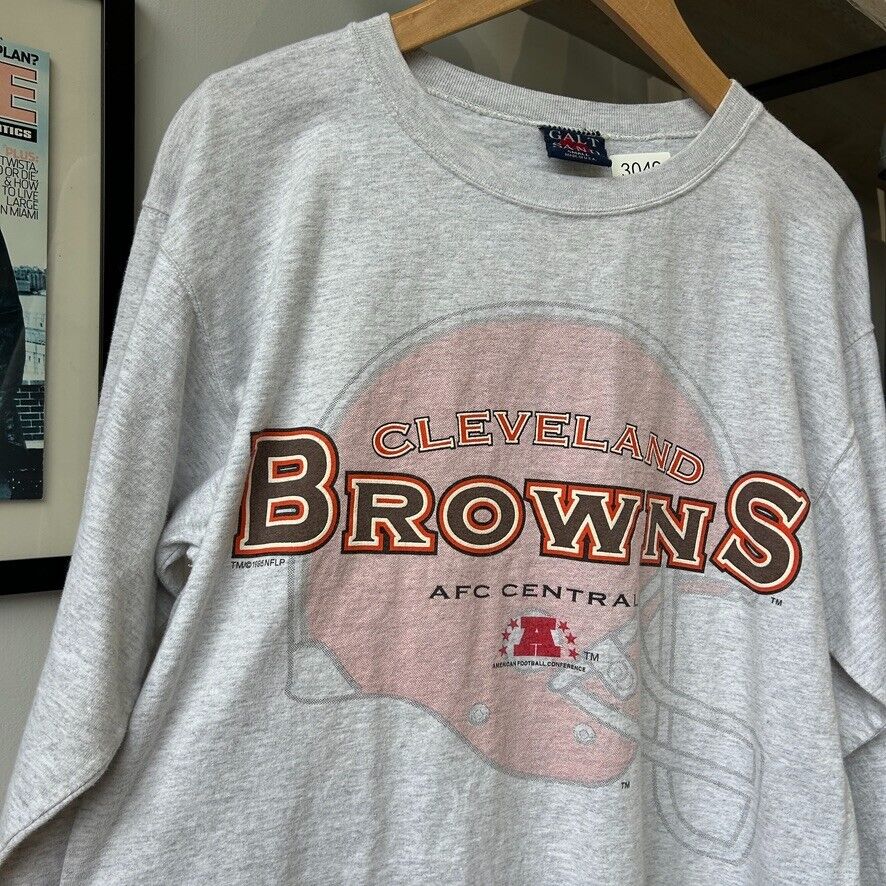 VINTAGE 90s | Cleveland Browns Football Helmet Long Sleeve T-Shirt sz S-M