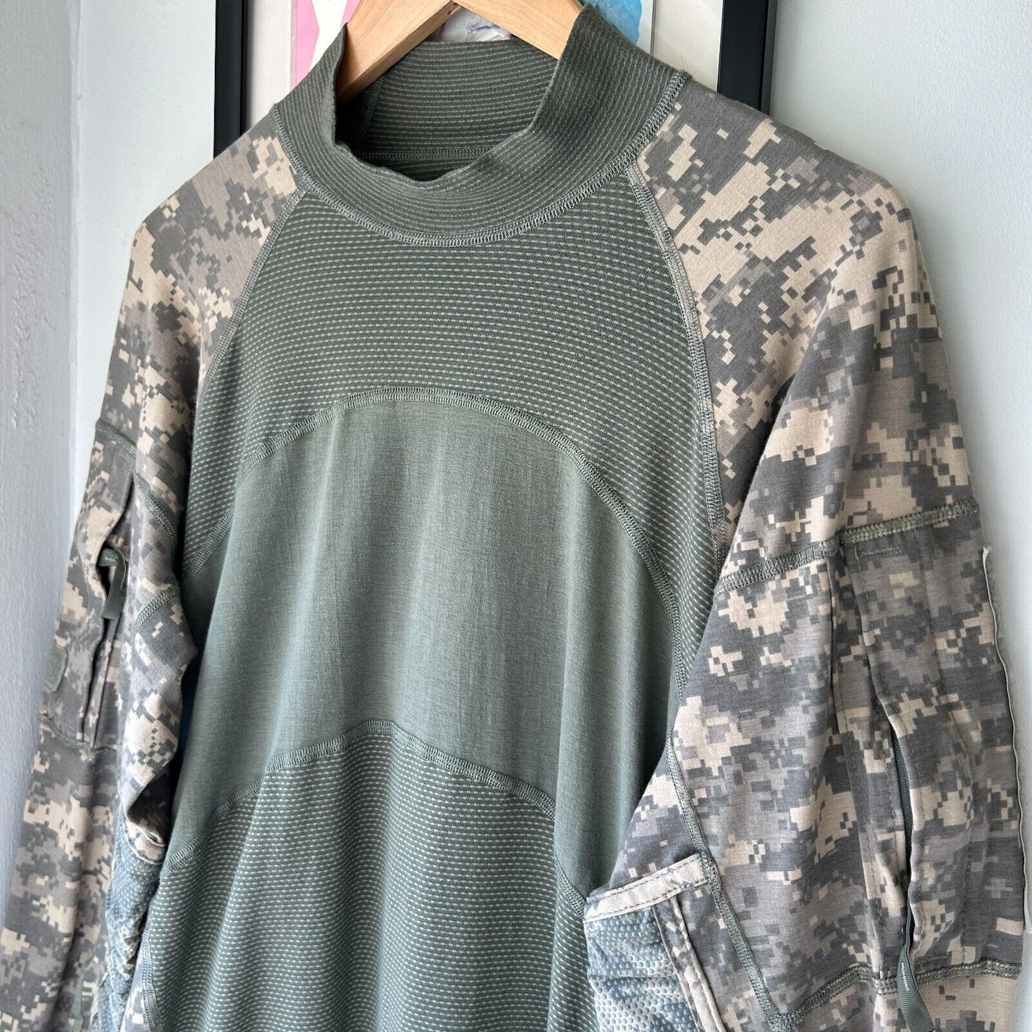 VINTAGE | Massif Army Combat Shirt Long Sleeve Jersey sz XL