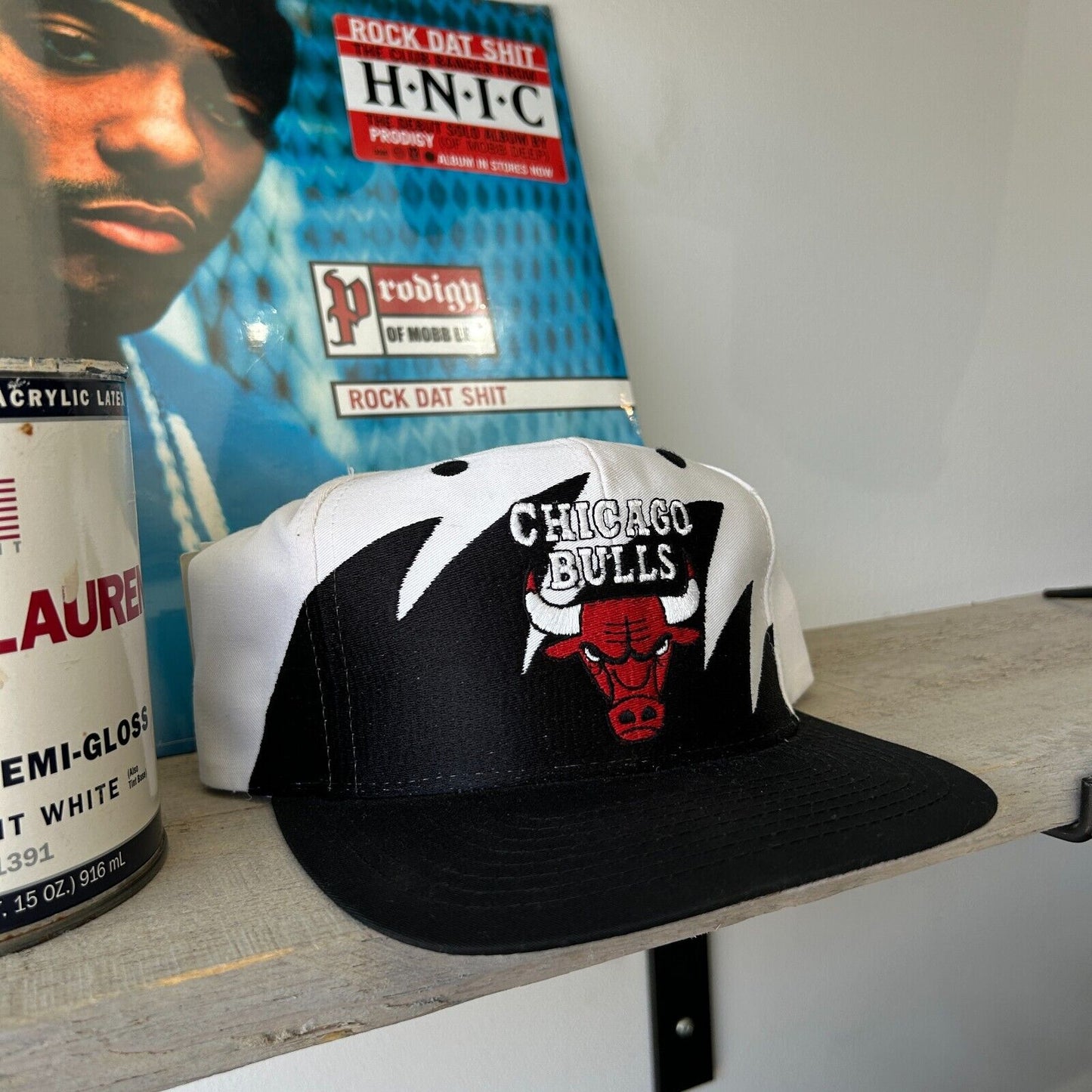 VINTAGE 90s | Chicago Bulls Sharktooth Logo 7 Snapback HAT One Size