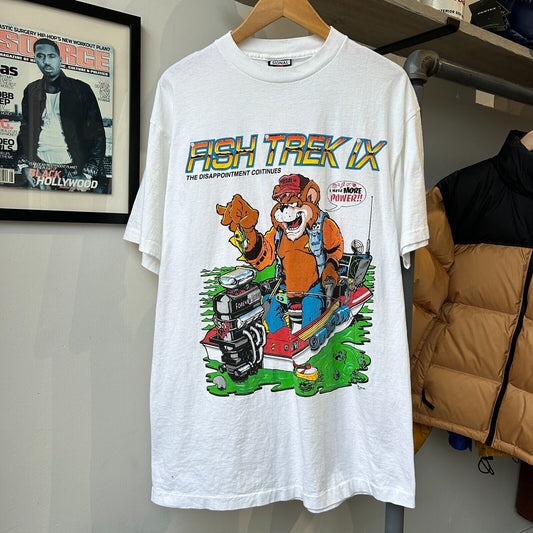 VINTAGE 90s | Fish Trek IX The Disappointment Continues Fishing T-Shirt sz L