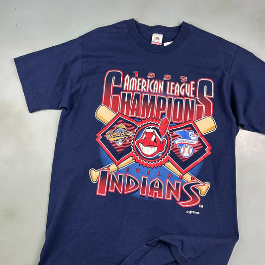 VINTAGE 1995 | Cleveland Baseball Champions MLB T-Shirt sz M Adult