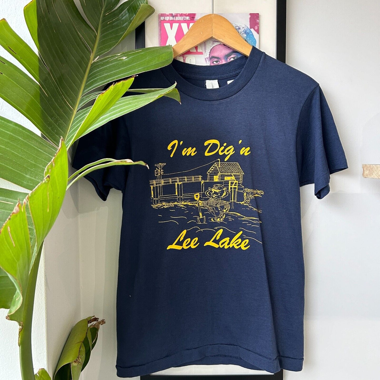 VINTAGE 80s | I'm Dig'n Lee Lake Illustration T-Shirt sz XS Adult