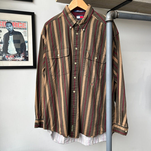 VINTAGE 90s | Tommy Hilfiger Crest Button Down Shirt sz L