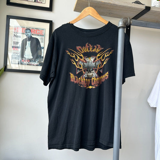 VINTAGE | Outlaw Blacktop Choppers Biker T-Shirt sz L