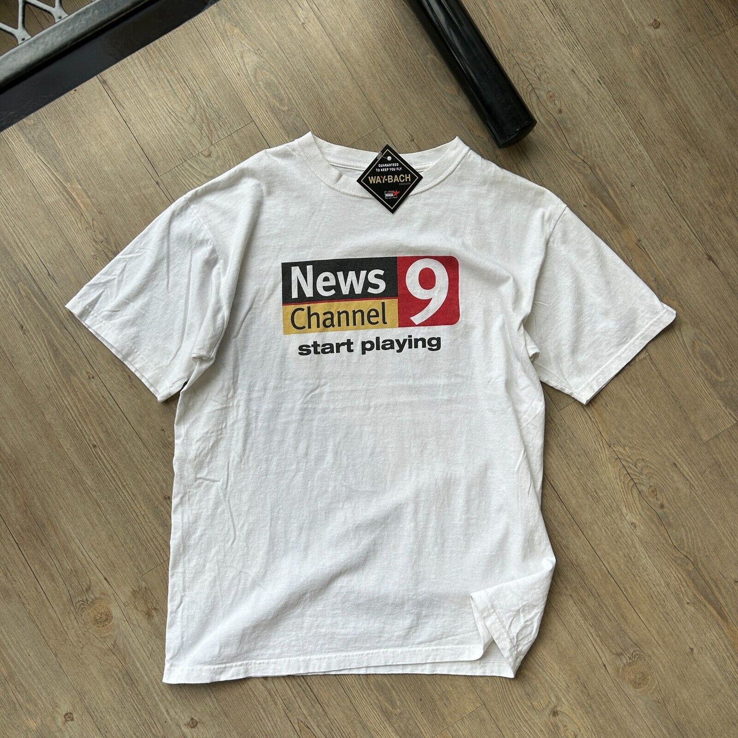 VINTAGE | Channel 9 News ABC Network White T-Shirt sz L Adult