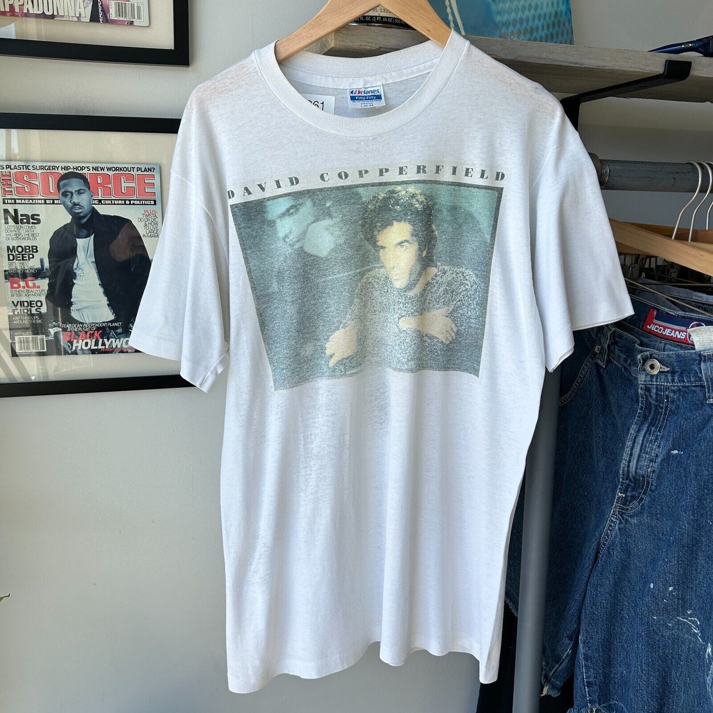 VINTAGE 80s 90s | David Copperfield Magician T-Shirt sz L Adult