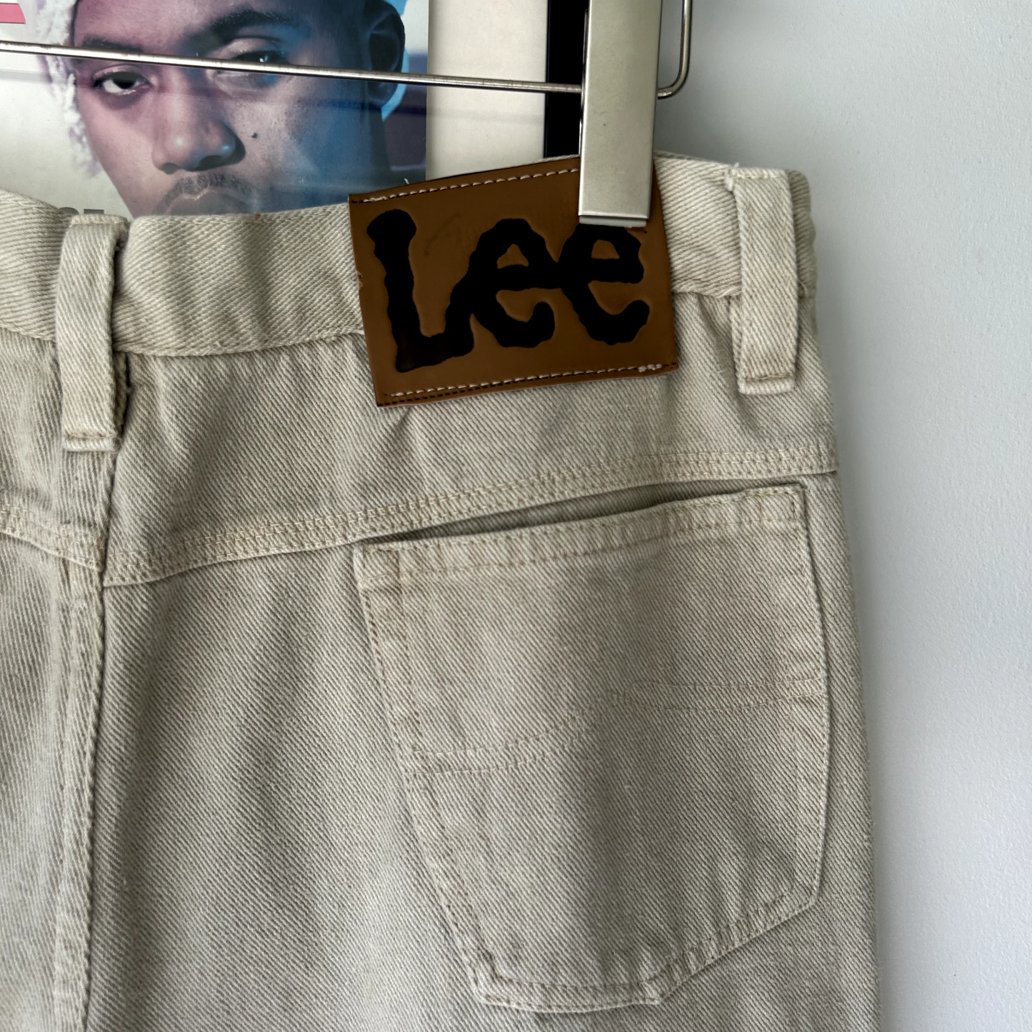 VINTAGE | 1990s Lee Beige Jean Shorts sz W30 Made In USA