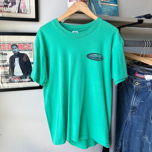 VINTAGE 90s | Jackson Hole Wyoming Teal Logo T-Shirt sz L Adult