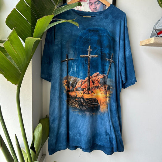 VINTAGE | Jesus Christ Tye Dye The Mountain T-Shirt sz 3XL