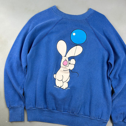 VINTAGE 1984 | Bunny Balloon Art Jim Benton Crewneck Sweater sz S-M Adult