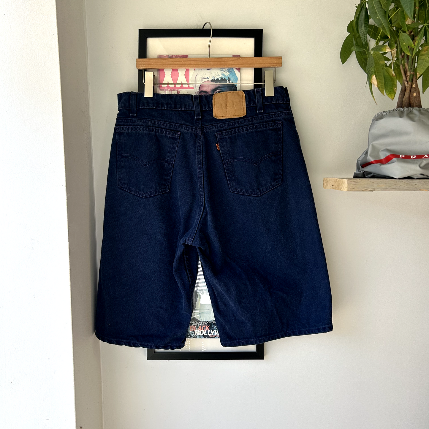 VINTAGE | 1990s Levis Navy Blue Jean Shorts sz W34 Made In USA