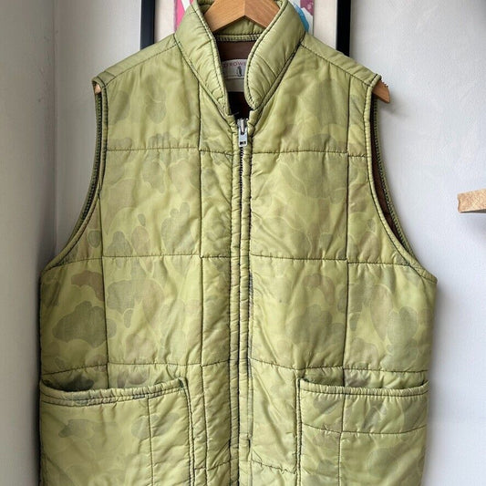 VINTAGE 70s/80s | Zero Wear Faded Camo Hunting Vest Jacket sz L